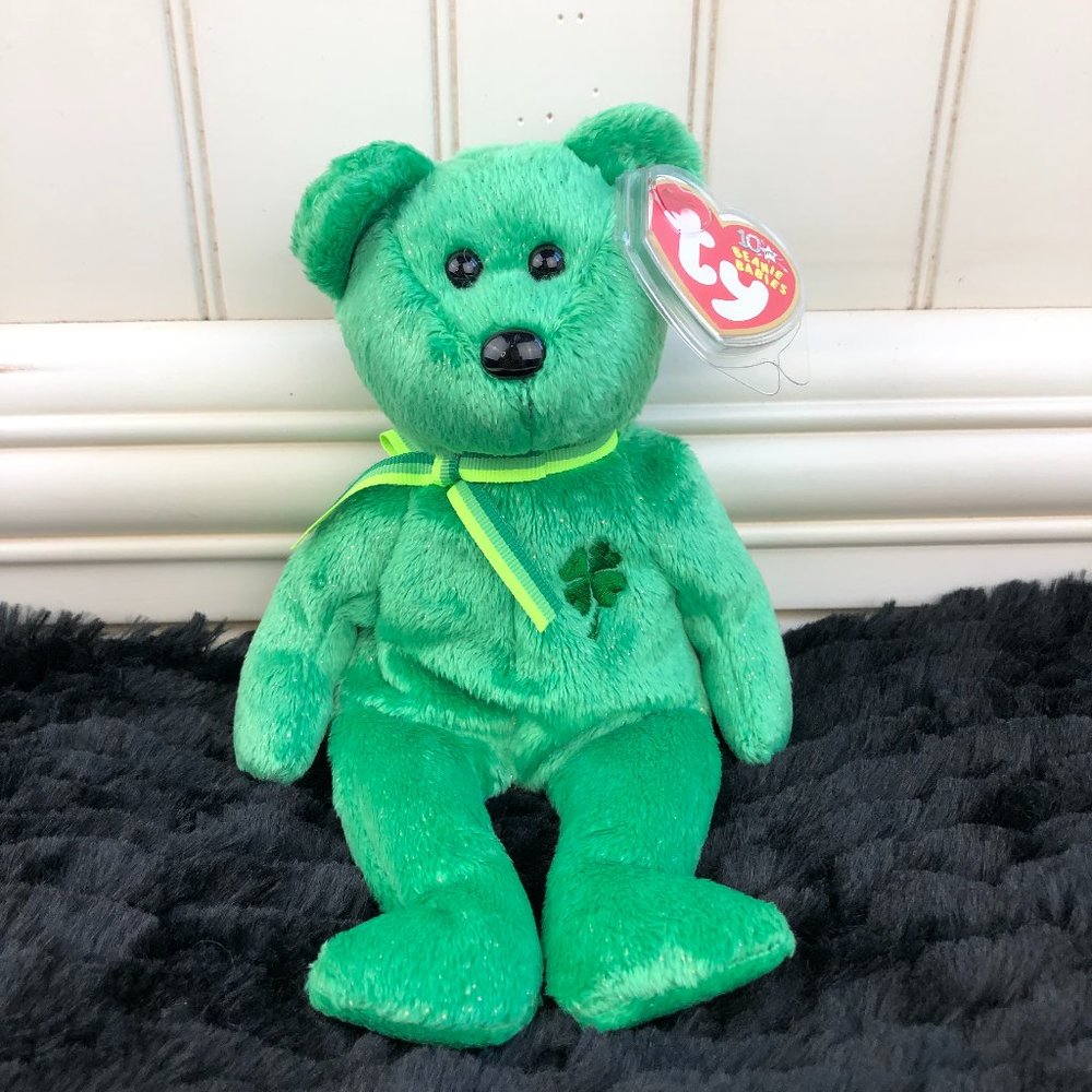 RARE RETIRED Dublin The Bear Ty Beanie Baby 2002 with Hologram NEW Collectible